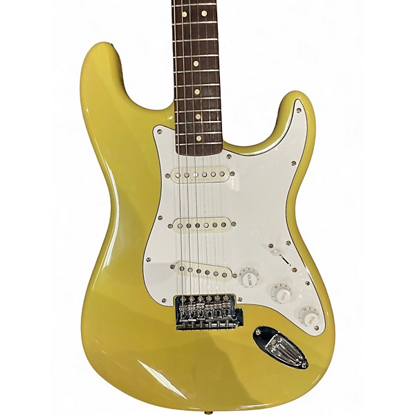 Used 2020s Squier Deluxe Stratocaster Blonde Solid Body Electric Guitar