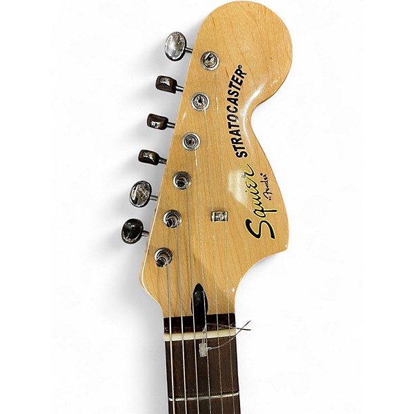 Used 2020s Squier Deluxe Stratocaster Blonde Solid Body Electric Guitar