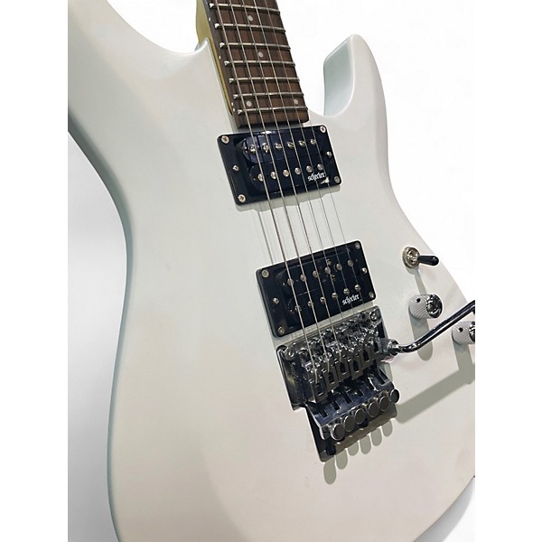 Used Schecter Guitar Research C-6 Deluxe Alpine White Solid Body Electric Guitar