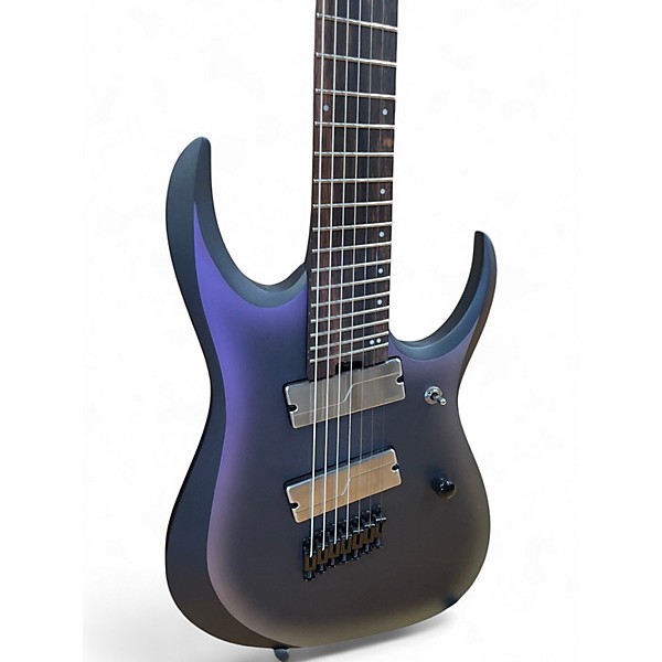 Used 2022 Ibanez RGD71ALMS BLACK AURORA Solid Body Electric Guitar