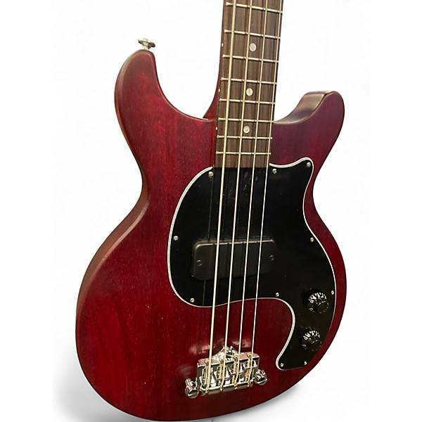 Used Gibson DOUBLE CUT LES PAUL JR  Red Electric Bass Guitar