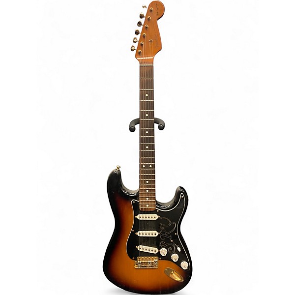 Used Fender Artist Series Stevie Ray Vaughan Stratocaster 3 Color Sunburst Solid Body Electric Guitar