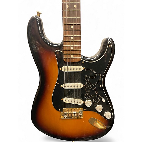 Used Fender Artist Series Stevie Ray Vaughan Stratocaster 3 Color Sunburst Solid Body Electric Guitar