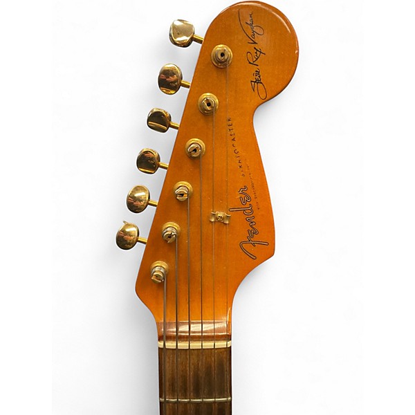 Used Fender Artist Series Stevie Ray Vaughan Stratocaster 3 Color Sunburst Solid Body Electric Guitar