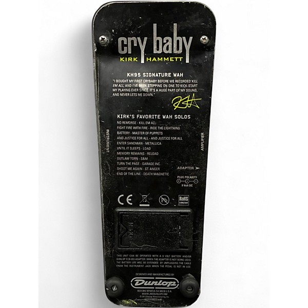 Used Dunlop KH95 Kirk Hammett Signature Cry Baby Wah Effect Pedal
