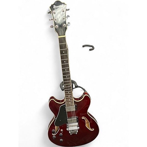 Used Ibanez AS73 Artcore Left Handed Wine Red Hollow Body Electric Guitar
