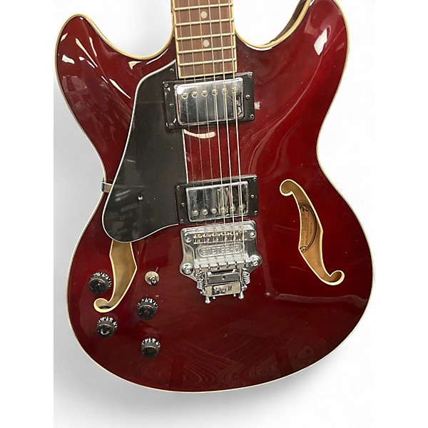 Used Ibanez AS73 Artcore Left Handed Wine Red Hollow Body Electric Guitar