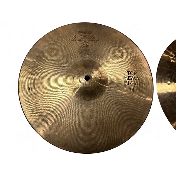 Used Paiste 14in 404 Heavy Hi Hat Pair Cymbal