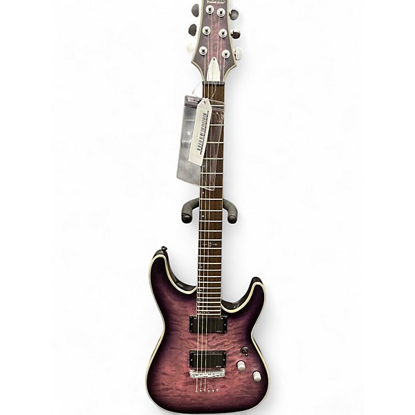 Used Schecter Guitar Research C1 Platinum Purple Solid Body Electric Guitar