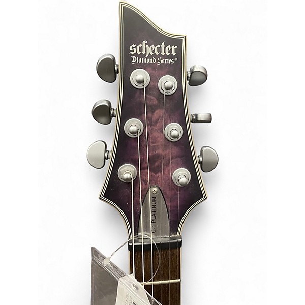 Used Schecter Guitar Research C1 Platinum Purple Solid Body Electric Guitar