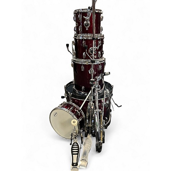 Used Pulse 5 Piece 5 Piece Drum Kit Maroon Drum Kit