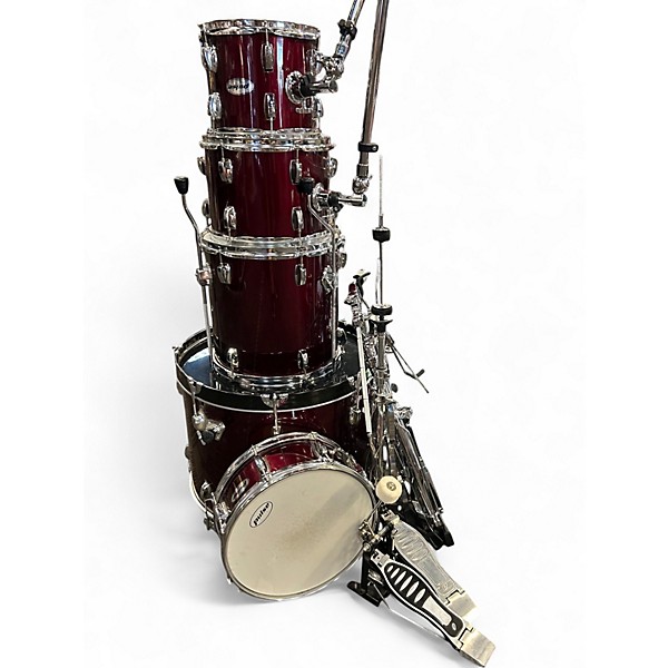 Used Pulse 5 Piece 5 Piece Drum Kit Maroon Drum Kit
