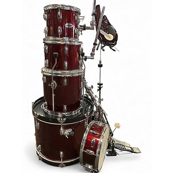 Used Pulse 5 Piece 5 Piece Drum Kit Maroon Drum Kit