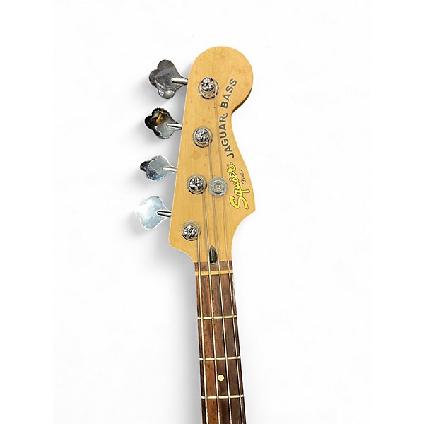 Used Squier Jaguar Sunburst Electric Bass Guitar