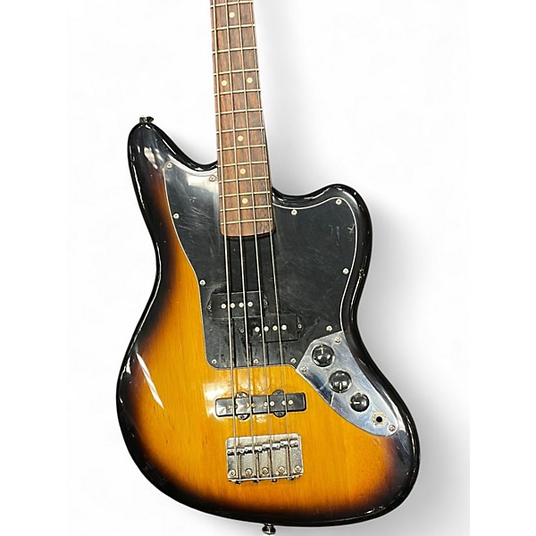 Used Squier Jaguar Sunburst Electric Bass Guitar