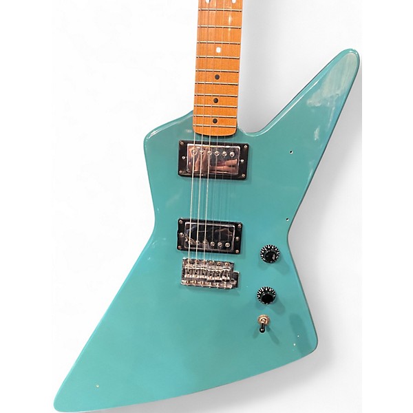 Used Olympic Explorer Blue Solid Body Electric Guitar