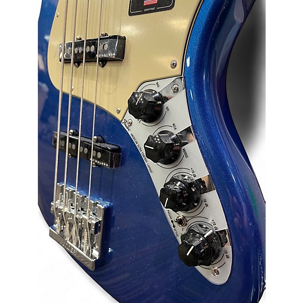 Used Fender American Ultra Jazz Bass Cobra Blue Electric Bass Guitar
