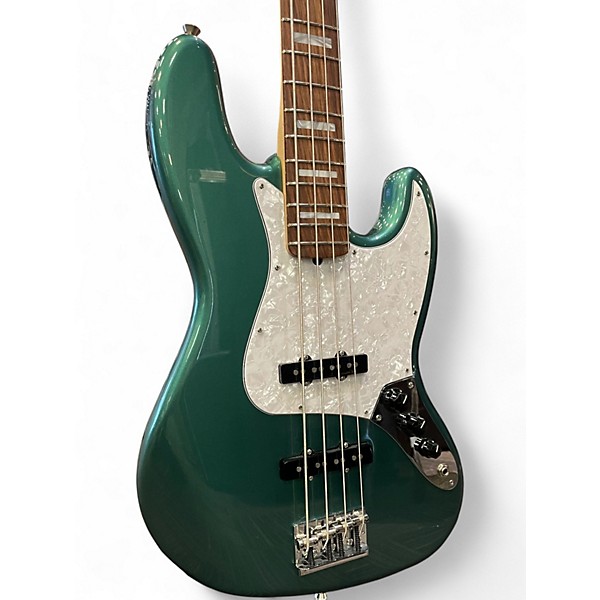 Used Fender Adam Clayton Signature Jazz Bass Sherwood Green Metallic Electric Bass Guitar