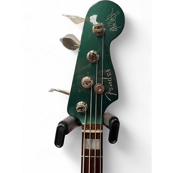 Used Fender Adam Clayton Signature Jazz Bass Sherwood Green Metallic Electric Bass Guitar