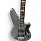 Used Reverend Thunder Gun Metallic silver Electric Bass Guitar