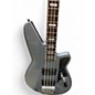 Used Reverend Thunder Gun Metallic silver Electric Bass Guitar