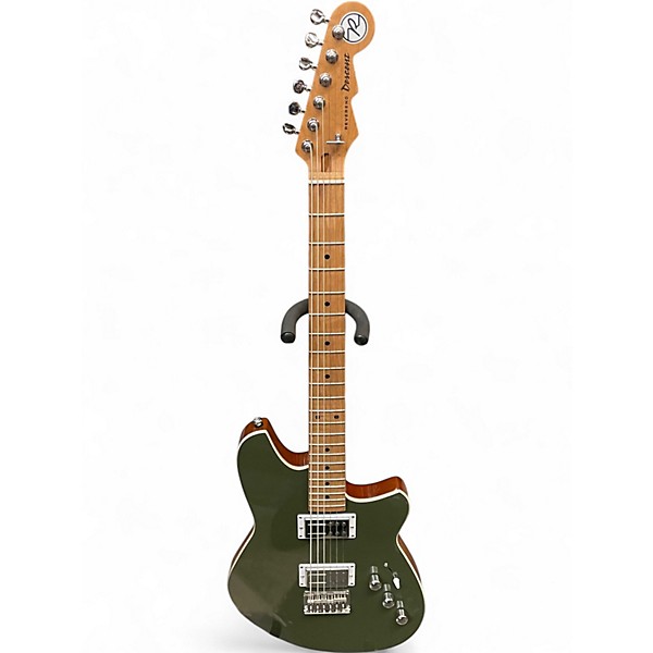 Used Reverend Descent Army Green Solid Body Electric Guitar