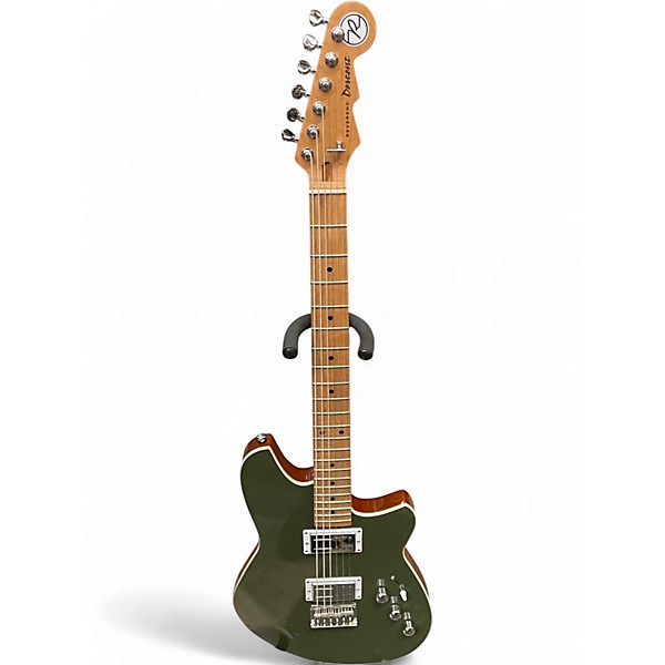 Used Reverend Descent Army Green Solid Body Electric Guitar