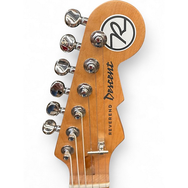 Used Reverend Descent Army Green Solid Body Electric Guitar