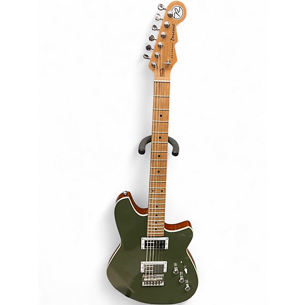 Used Reverend Descent Army Green Solid Body Electric Guitar