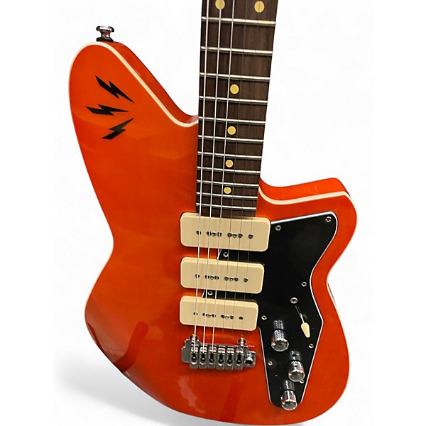 Used Reverend Ron Asheton Rock Orange Solid Body Electric Guitar