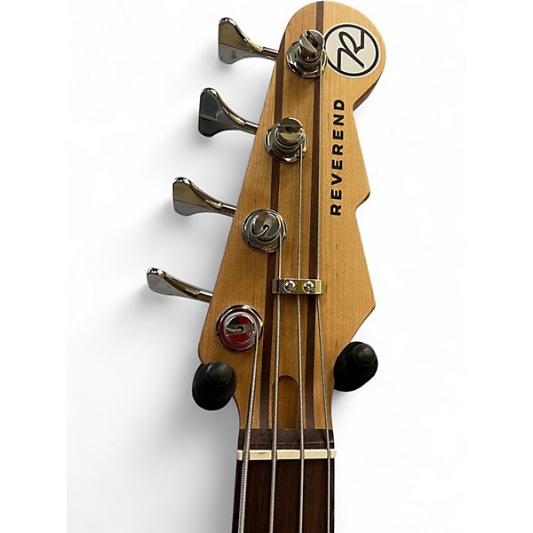 Used Reverend Mercalli Fiesty Red Electric Bass Guitar