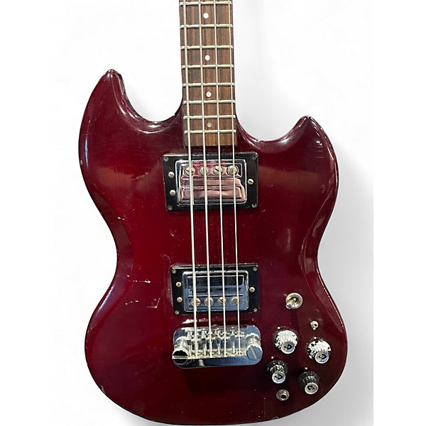Vintage 1980s Guild JSB2 Red Electric Bass Guitar