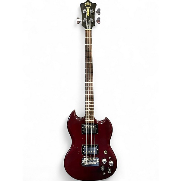 Vintage 1980s Guild JSB2 Red Electric Bass Guitar