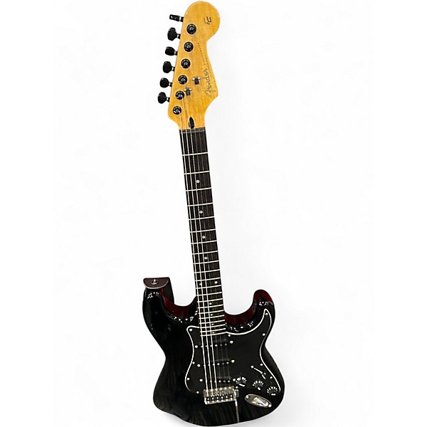 Used Fender MIJ STANDARD STRATOCASTER Black Solid Body Electric Guitar
