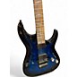 Used Schecter Guitar Research OMEN ELITE Blue Burst Solid Body Electric Guitar