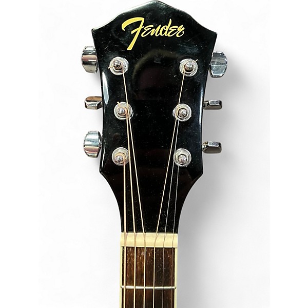 Used Fender FA125CE Black Acoustic Electric Guitar