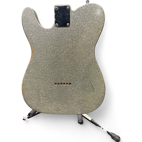 Used Fender Brad Paisley Road Worn Telecaster Silver Sparkle Solid Body Electric Guitar
