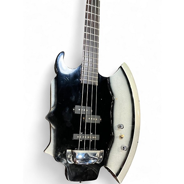 Used Cort Gene Simmons AXE Silverburst Electric Bass Guitar