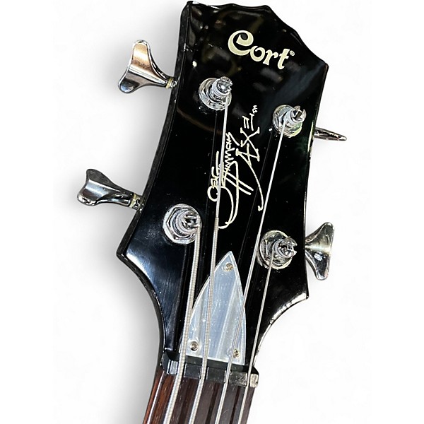 Used Cort Gene Simmons AXE Silverburst Electric Bass Guitar