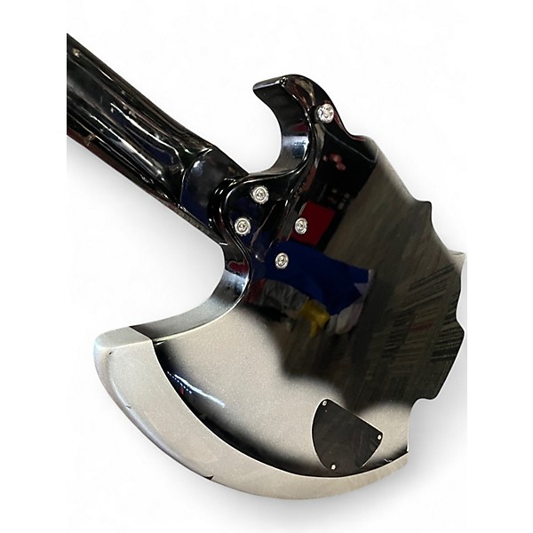 Used Cort Gene Simmons AXE Silverburst Electric Bass Guitar