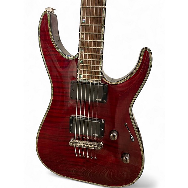 Used ESP LTD H-1001 HT TRANS CHERRY Solid Body Electric Guitar