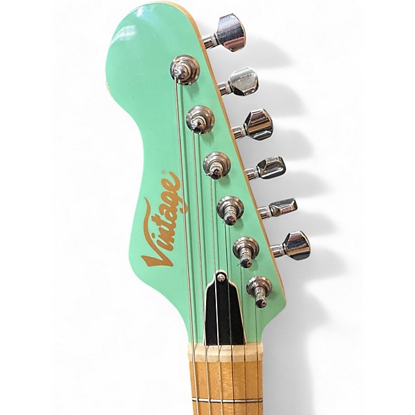 Used Loog Guitars PRO VI Seafoam Green Solid Body Electric Guitar