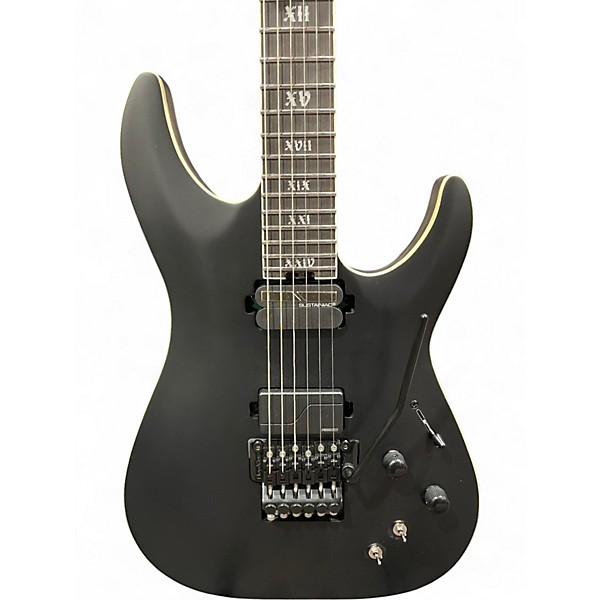 Used Schecter Guitar Research C1 FRS SLS EVIL TWIN Satin Black Solid Body Electric Guitar