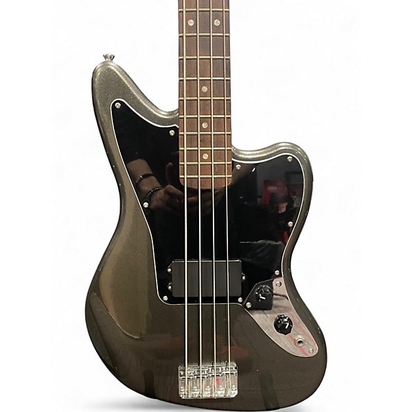 Used Squier Affinity Jaguar Bass Frost Metallic Electric Bass Guitar