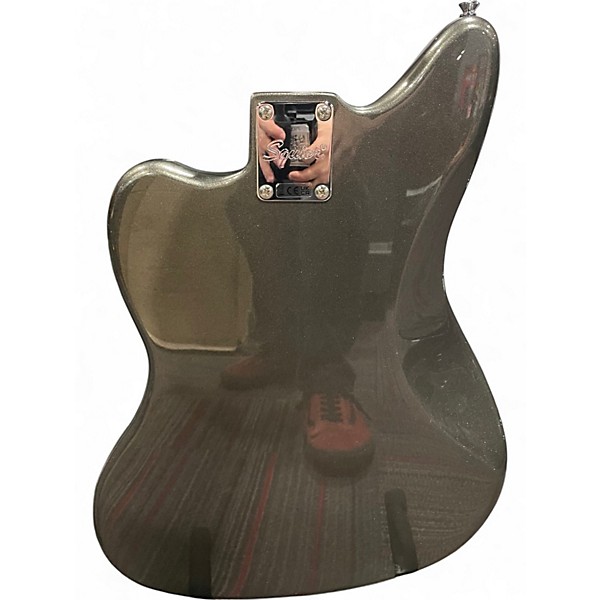 Used Squier Affinity Jaguar Bass Frost Metallic Electric Bass Guitar