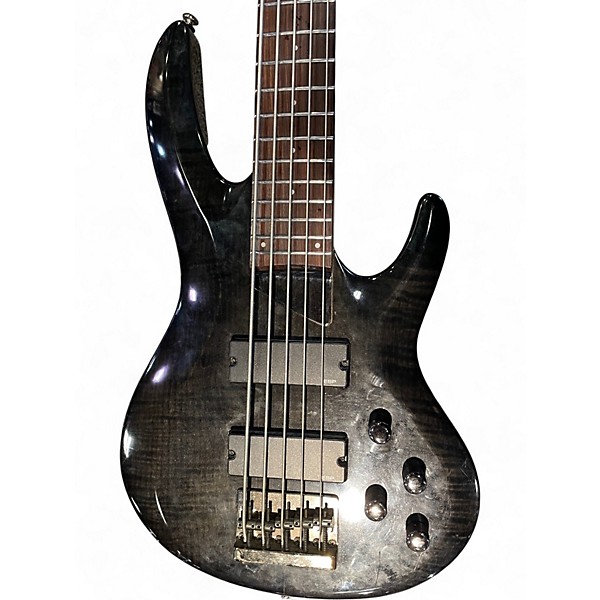 Used ESP LTD B155DX 5 String Black Electric Bass Guitar