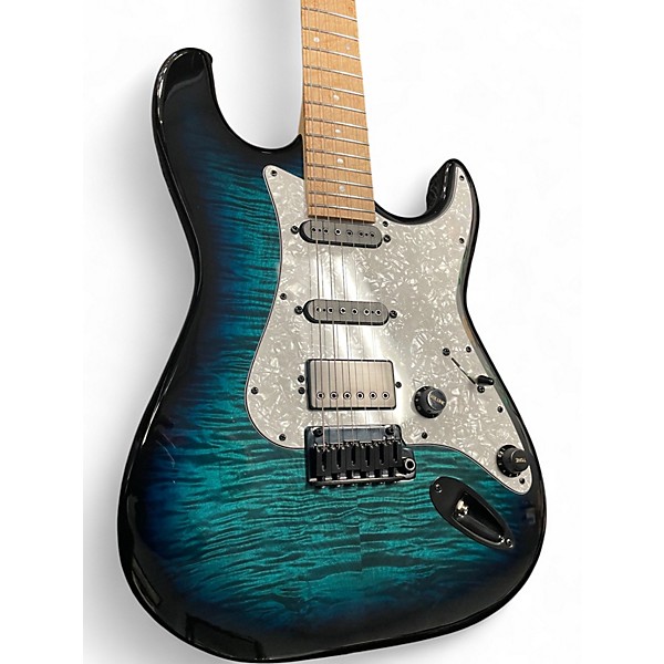 Used Kiesel Delos 6 Blue Burst Solid Body Electric Guitar