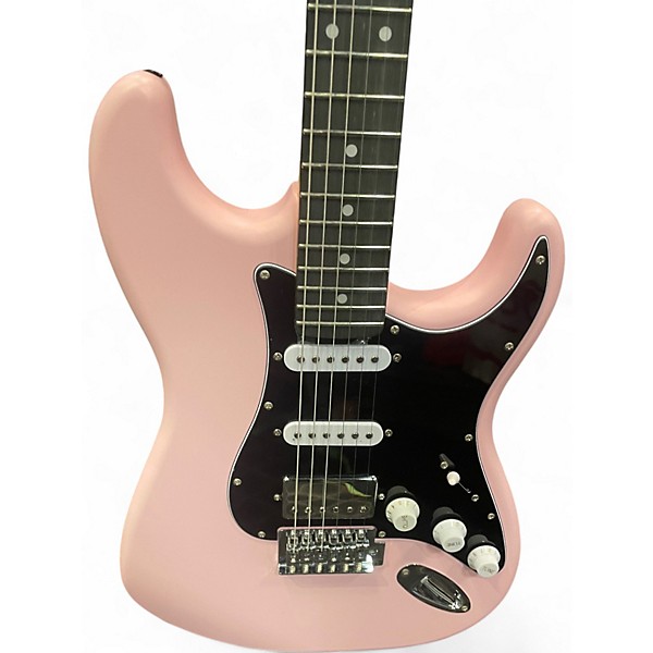 Used Gearit Strat Style Pink Solid Body Electric Guitar