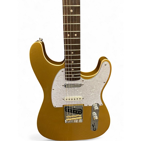 Used Squier Squier Paranormal Custom Nashville Stratocaster Aztec Gold Solid Body Electric Guitar