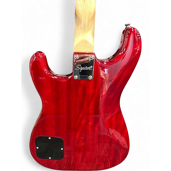 Used Squier Paranormal Stratosonic Crimson Red Solid Body Electric Guitar